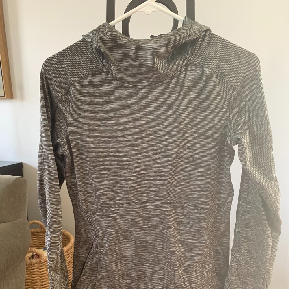 Athleta Black/Gray Spacedye Hoodie XS